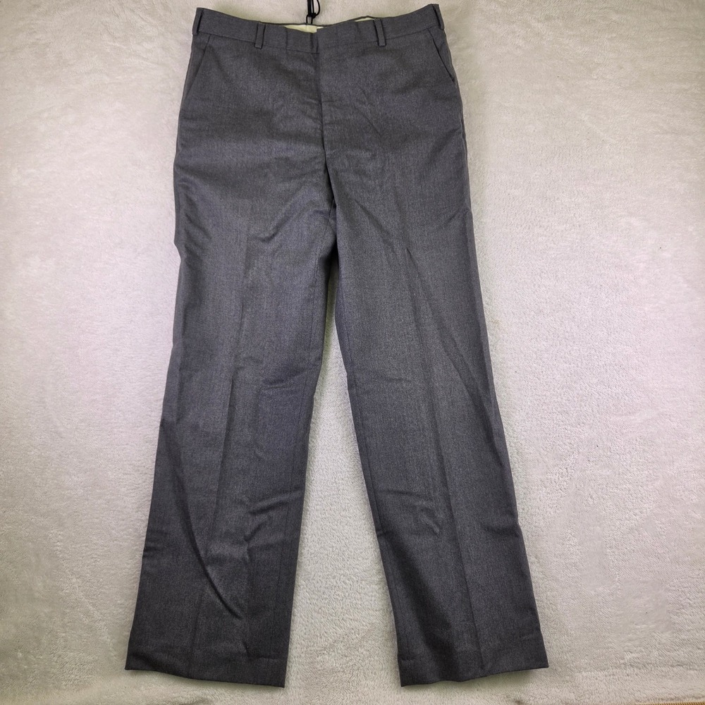 All In Motion Mens Straight Leg Dress Pants Charcoal Grey Heather Size S 4373